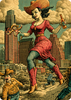 Giantess meets Texas